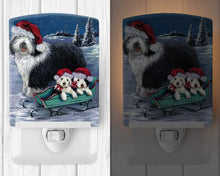 Load image into Gallery viewer, Old English Sheepdog Christmas Snow Ceramic Night Light PPP3120CNL