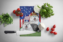 Load image into Gallery viewer, Old English Sheepdog USA Glass Cutting Boards – Durable, Decorative Kitchen Art Large PPP3121LCB