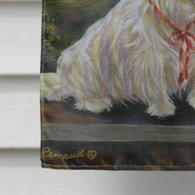 Load image into Gallery viewer, Westie Moonlight Stroll Flag Canvas House Size PPP3122CHF