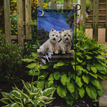 Load image into Gallery viewer, Westie Moonlight Stroll Garden Flag – Decorative Outdoor Yard Flag PPP3122GF