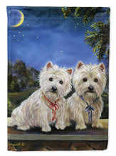 Load image into Gallery viewer, Westie Moonlight Stroll Garden Flag – Decorative Outdoor Yard Flag PPP3122GF