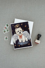 Load image into Gallery viewer, Westie Christmas Angel Greeting Cards -  Blank Note Cards – 8-Pack of Artist-Designed Cards with Envelopes