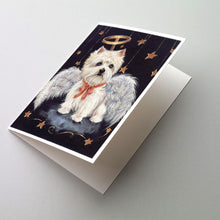 Load image into Gallery viewer, Westie Christmas Angel Greeting Cards -  Blank Note Cards – 8-Pack of Artist-Designed Cards with Envelopes