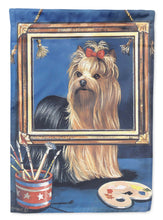 Load image into Gallery viewer, Yorkie Pretty as a Picture Flag Canvas House Size PPP3126CHF