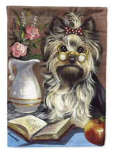 Load image into Gallery viewer, Yorkie Teacher's Pet Flag Canvas House Size PPP3128CHF