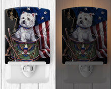 Load image into Gallery viewer, Westie Little Drummer Boy USA Ceramic Night Light PPP3129CNL