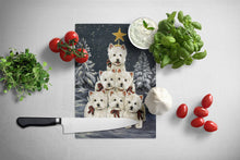 Load image into Gallery viewer, Westie Christmas Family Tree Glass Cutting Boards – Durable, Decorative Kitchen Art Large PPP3130LCB
