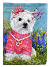 Load image into Gallery viewer, Westie Springtime Garden Flag – Decorative Outdoor Yard Flag PPP3132GF