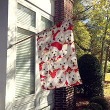 Load image into Gallery viewer, Westie Christmas a Plenty Flag Canvas House Size PPP3133CHF