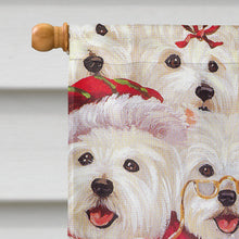 Load image into Gallery viewer, Westie Christmas a Plenty Flag Canvas House Size PPP3133CHF