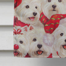 Load image into Gallery viewer, Westie Christmas a Plenty Flag Canvas House Size PPP3133CHF