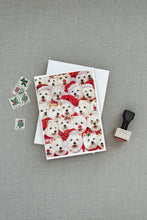 Load image into Gallery viewer, Westie Christmas a Plenty Greeting Cards -  Blank Note Cards – 8-Pack of Artist-Designed Cards with Envelopes