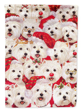 Load image into Gallery viewer, Westie Christmas a Plenty Garden Flag – Decorative Outdoor Yard Flag PPP3133GF
