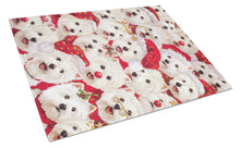 Load image into Gallery viewer, Westie Christmas a Plenty Glass Cutting Boards – Durable, Decorative Kitchen Art Large PPP3133LCB