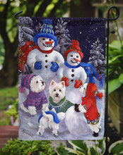 Load image into Gallery viewer, Westie Snowpeople Garden Flag – Decorative Outdoor Yard Flag PPP3135GF