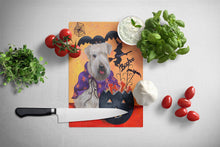 Load image into Gallery viewer, Wheaten Terrier Halloween Glass Cutting Boards – Durable, Decorative Kitchen Art Large PPP3136LCB