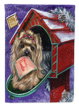 Load image into Gallery viewer, Yorkie Christmas Letter to Santa Flag Canvas House Size PPP3140CHF