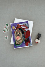 Load image into Gallery viewer, Yorkie Christmas Letter to Santa Greeting Cards -  Blank Note Cards – 8-Pack of Artist-Designed Cards with Envelopes