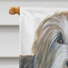 Load image into Gallery viewer, Bearded Collie Pot of Roses Flag Canvas House Size PPP3141CHF