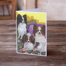 Load image into Gallery viewer, Papillon Party Pals Greeting Cards -  Blank Note Cards – 8-Pack of Artist-Designed Cards with Envelopes