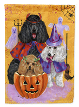 Load image into Gallery viewer, Poodle Halloween Flag Canvas House Size PPP3146CHF
