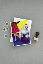 Load image into Gallery viewer, Poodle High Maintenance Greeting Cards -  Blank Note Cards – 8-Pack of Artist-Designed Cards with Envelopes