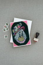 Load image into Gallery viewer, Poodle Lady Alexandria Greeting Cards -  Blank Note Cards – 8-Pack of Artist-Designed Cards with Envelopes