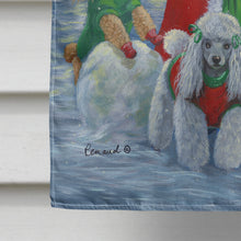 Load image into Gallery viewer, Poodle Christmas Santa Flag Canvas House Size PPP3150CHF