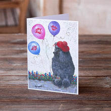 Load image into Gallery viewer, Poodle Totally Chic Greeting Cards -  Blank Note Cards – 8-Pack of Artist-Designed Cards with Envelopes