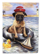 Load image into Gallery viewer, Pug Ahoy Sailor Garden Flag – Decorative Outdoor Yard Flag PPP3153GF