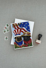 Load image into Gallery viewer, Pug USA Greeting Cards -  Blank Note Cards – 8-Pack of Artist-Designed Cards with Envelopes