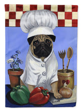 Load image into Gallery viewer, Pug Veggie Chef Flag Canvas House Size PPP3155CHF
