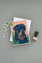 Load image into Gallery viewer, Rottweiler Greeting Cards -  Blank Note Cards – 8-Pack of Artist-Designed Cards with Envelopes