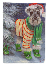 Load image into Gallery viewer, Schnauzer Christmas Green Boots Garden Flag – Decorative Outdoor Yard Flag PPP3160GF