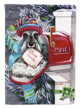 Load image into Gallery viewer, Schnauzer Christmas Letter to Santa Flag Canvas House Size PPP3162CHF