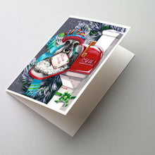 Load image into Gallery viewer, Schnauzer Christmas Letter to Santa Greeting Cards -  Blank Note Cards – 8-Pack of Artist-Designed Cards with Envelopes