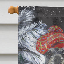 Load image into Gallery viewer, Schnauzer Christmas Snow Dog Flag Canvas House Size PPP3165CHF