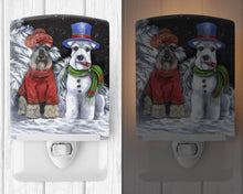 Load image into Gallery viewer, Schnauzer Christmas Snow Dog Ceramic Night Light PPP3165CNL