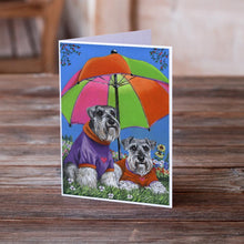 Load image into Gallery viewer, Schnauzer Soulmates Greeting Cards -  Blank Note Cards – 8-Pack of Artist-Designed Cards with Envelopes