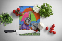 Load image into Gallery viewer, Schnauzer Soulmates Glass Cutting Boards – Durable, Decorative Kitchen Art Large PPP3166LCB