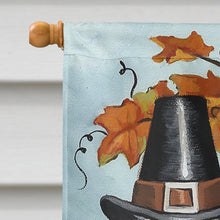Load image into Gallery viewer, Schnauzer Thanksgiving Pilgrims Flag Canvas House Size PPP3167CHF