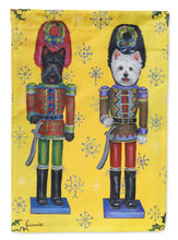 Load image into Gallery viewer, Scottie and Westie Christmas Nutcrackers Flag Canvas House Size PPP3169CHF