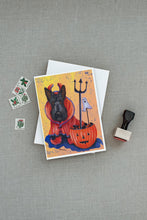 Load image into Gallery viewer, Scottie Boo Hoo Halloween Greeting Cards -  Blank Note Cards – 8-Pack of Artist-Designed Cards with Envelopes