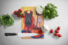 Load image into Gallery viewer, Scottie Boo Hoo Halloween Glass Cutting Boards – Durable, Decorative Kitchen Art Large PPP3171LCB