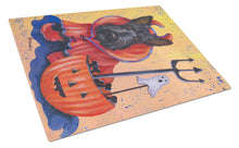 Load image into Gallery viewer, Scottie Boo Hoo Halloween Glass Cutting Boards – Durable, Decorative Kitchen Art Large PPP3171LCB
