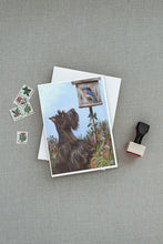 Load image into Gallery viewer, Scottie Curious Greeting Cards -  Blank Note Cards – 8-Pack of Artist-Designed Cards with Envelopes