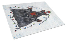 Load image into Gallery viewer, Scottie Christmas Family Tree Glass Cutting Boards – Durable, Decorative Kitchen Art Large PPP3176LCB