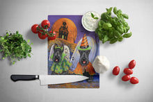 Load image into Gallery viewer, Scottie Halloween Haunted House Glass Cutting Boards – Durable, Decorative Kitchen Art Large PPP3177LCB