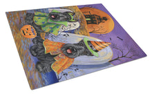 Load image into Gallery viewer, Scottie Halloween Haunted House Glass Cutting Boards – Durable, Decorative Kitchen Art Large PPP3177LCB
