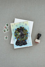 Load image into Gallery viewer, Scottie Christmas Snowflake Greeting Cards -  Blank Note Cards – 8-Pack of Artist-Designed Cards with Envelopes